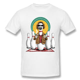 Mens Novelty T-Shirt The Pin Lebowski Style O-Neck Short Sleeves Tee