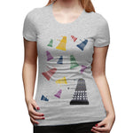 Women’s T-shirt Pluies Dalek Sexy Round Neck Short Sleeve Shirts