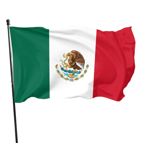 Fly Breeze 3 X 5 Ft Flag Flag Of Mexico Polyester Vivid Color for House Decorations