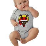 Toddler Climbing Bodysuit Reindeer Cut Graphic Unisex Baby Short Sleeves Climbing T-Shirt