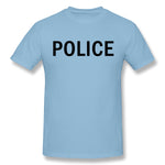 Men's Casual T-shirt POLICE Breathable Crew Neck Short Sleeves Shirt