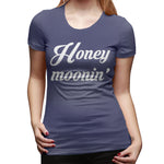 Women’s Cotton T Shirt Honey Moonin Honeymoon Wedding Gift Sexy Crew Neck Short Sleeve Shirts