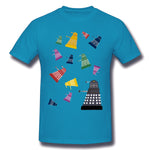 Cotton T Shirt for Men Pluies Dalek Style Crew Neck Short Sleeves Tee