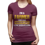 Womens Graphic T-Shirt Farmer Farmer Farm Farm Harvest Farm Gift Soft O-Neck Short Sleeve Shirts