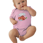 Toddler Climbing Bodysuit Socktopus Cartoon Graphic Unisex Baby Short Sleeves Playsuit