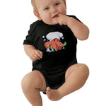 Toddler Climbing Bodysuit Socktopus Cartoon Graphic Unisex Baby Short Sleeves Playsuit