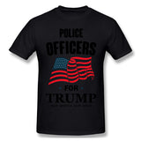 Men's Graphic T Shirt Police Officers For Trump Make America Safe Again For Light Comfortable Crew Neck Short Sleeves Tees