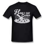 Men's Casual T-shirt How I Cut Carbs Cool Round Neck Short Sleeves Tee