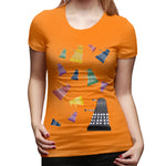 Women’s T-shirt Pluies Dalek Sexy Round Neck Short Sleeve Shirts