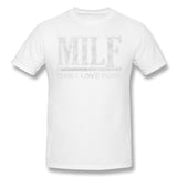 Men's Graphic T Shirt Milf - Man I Love Food Cool Round Neck Short Sleeves Tees