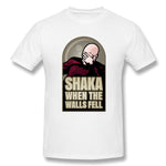 Cotton T Shirt for Men Shaka, When The Walls Fell Comfortable Round Neck Short Sleeves Shirt