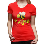 Womens Graphic T-Shirt Hi Honey Soft Crew Neck Short Sleeve Tops