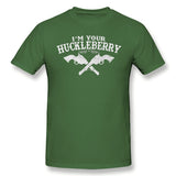 Mens Novelty T-Shirt Im Your Huckleberry Comfortable Round Neck Short Sleeves Shirt