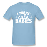 Men's Graphic T Shirt Make Cute Babies Comfy O-Neck Short Sleeves Blouse Tops