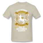 Cotton T Shirt All Men Are Created Equal But Only The Best Are Born In December Comfy O-Neck Short Sleeves Tees