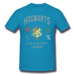 Cotton T Shirt for Men Hogwarts Cool O-Neck Short Sleeves Tees