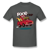 Mens Novelty T-Shirt Food Trip New Breathable O-Neck Short Sleeves Tee