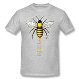 Mens Novelty T-Shirt Let It Bee Comfy Round Neck Short Sleeves Shirt