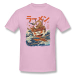 Men's Graphic T Shirt Great Ramen Off Kanagawa Cool Round Neck Short Sleeves Tee