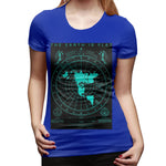 Women's Casual T-shirt The Earth Is Flat Soft O-Neck Short Sleeve Tee