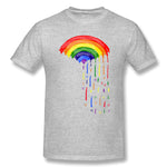 Mens Novelty T-Shirt Love Rainbow Rain Cool O-Neck Short Sleeves Tee