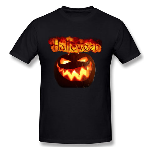 Men's Casual T-shirt Happy Halloween Style O-Neck Short Sleeves Tee