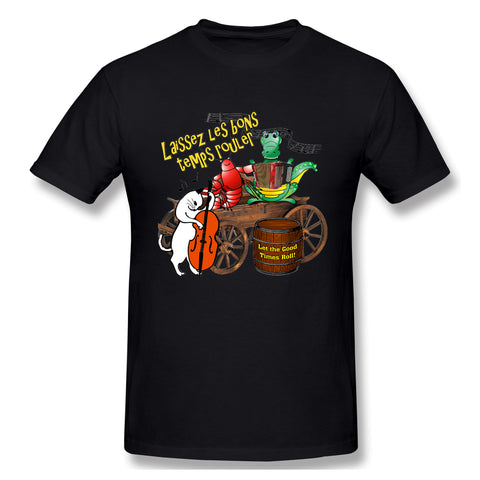 Men's Graphic T Shirt Let The Good Times Roll Louisiana Mardi Gras Expression Breathable O-Neck Short Sleeves Tee