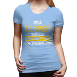 Womens Graphic T-Shirt Farmer Farmer Farm Farm Harvest Farm Gift Soft O-Neck Short Sleeve Shirts