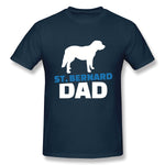 Men's Casual T-shirt Saint Bernard Dad Cool Crew Neck Short Sleeves Shirt