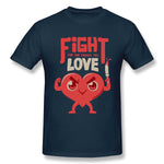 Men's Casual T-shirt Fight For The Things You Love New Comfy Crew Neck Short Sleeves Blouse Tops