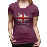 Women’s T-shirt Union Jack Sexy Crew Neck Short Sleeve Tops