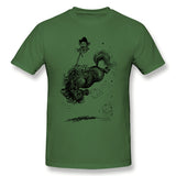 Cotton T Shirt for Men Thelwell - Pony Springing Style Crew Neck Short Sleeves Blouse Tops