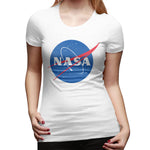 Novelty T Shirt for Women NASA Logo Comfy Crew Neck Short Sleeve Tee