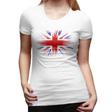 Women’s T-shirt Union Jack Sexy Crew Neck Short Sleeve Tops