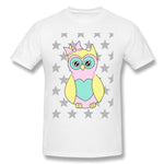 Men's Casual T-shirt Sowa Child Owls Animals Comfy Crew Neck Short Sleeves Tees