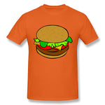 Men's Graphic T Shirt Hamburger Cheeseburger Fast Food Comfy Crew Neck Short Sleeves Tees