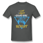 Mens Novelty T-Shirt Eat Sleep Quad Bike Repeat Comfy Crew Neck Short Sleeves Tees