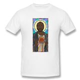 Men's Casual T-shirt Leonard Stained Glass Style O-Neck Short Sleeves Tees