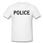 Men's Casual T-shirt POLICE Breathable Crew Neck Short Sleeves Shirt