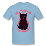 Men's Graphic T Shirt Wicked Kitten Style Round Neck Short Sleeves Blouse Tops