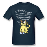 Mens Novelty T-Shirt Schrodinger's Cat's Bowl Is Quantum Breathable O-Neck Short Sleeves Tees