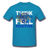 Men's Casual T-shirt Tiger Think Positive Fell Positive Cool Round Neck Short Sleeves Tees