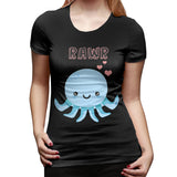 Women’s T-shirt Octopus Rawr Comfy O-Neck Short Sleeve Shirts