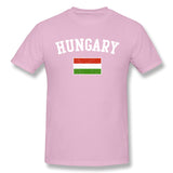 Men's Casual T-shirt Hungary Flag Cool Round Neck Short Sleeves Blouse Tops