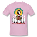 Mens Novelty T-Shirt The Pin Lebowski Style O-Neck Short Sleeves Tee