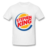 Mens Novelty T-Shirt Stephen King 1 Cool Round Neck Short Sleeves Blouse Tops