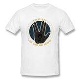 Cotton T Shirt for Men The Hand Live Long And Prosper Comfy Round Neck Short Sleeves Blouse Tops