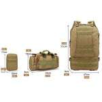 Military Tactical Backpack 55L Molle Bag Army Assault Pack Detachable Rucksack for Work School Camping Hiking