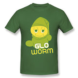 Mens Novelty T-Shirt Glo Worm Breathable O-Neck Short Sleeves Tee