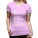 Women's Casual T-shirt These Are Difficult Times Music Flowy O-Neck Short Sleeve Shirts